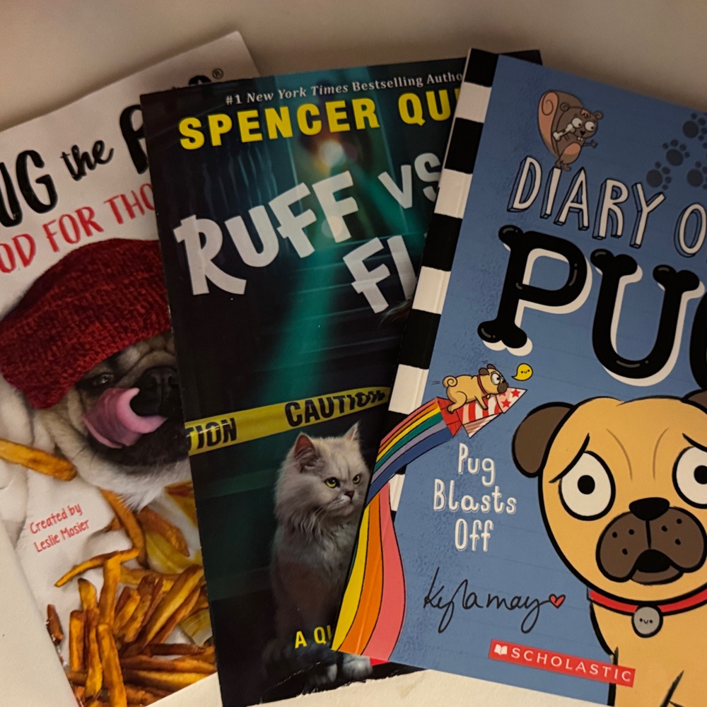 Set of Three Pug/Puppy Themed Books